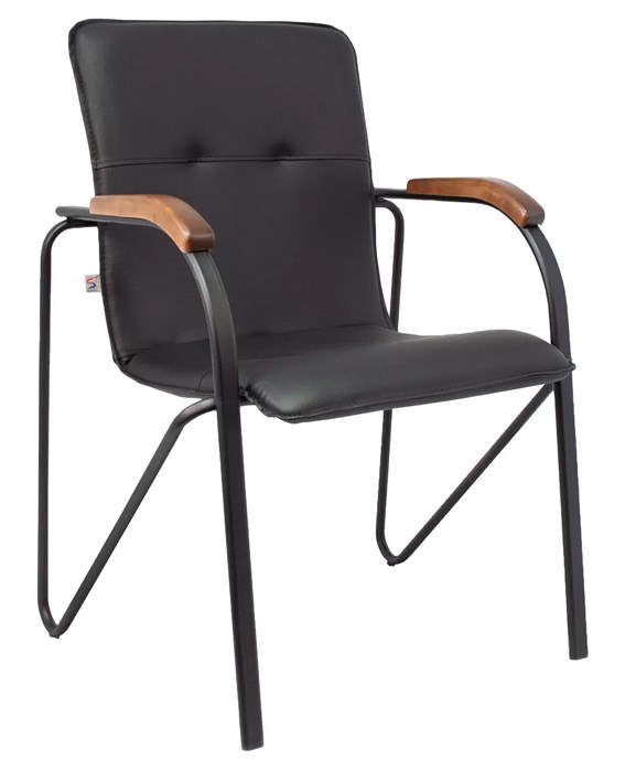 Стул Samba black накладки деревянные, обивка иск. кожа V,VD 1659