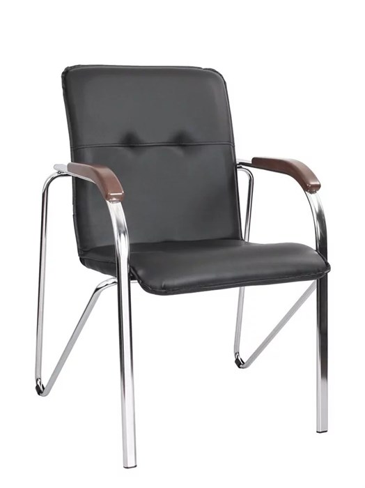 СТУЛ SAMBA CHROME НАКЛАДКИ НА ПОДЛ. ДЕРЕВО, ОБИВКА КОЖЗАМ V, VD 1661